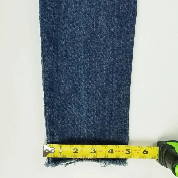 Gap 1969 26/2R Legging Women's Blue Denim Raw Hem/Slit Jeans Size 26X29 - Picture 8 of 11